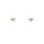 Cultured pearl earrings white gold fittings