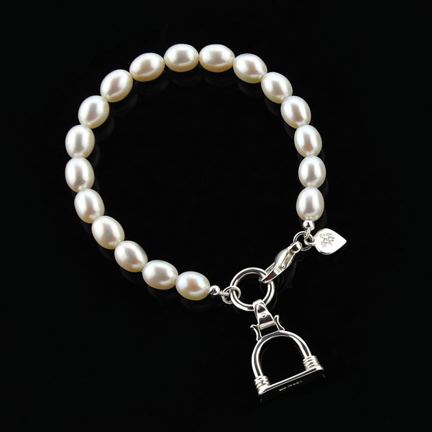 Silver Pearl Badminton Bracelet Sylvia Kerr Jewellery