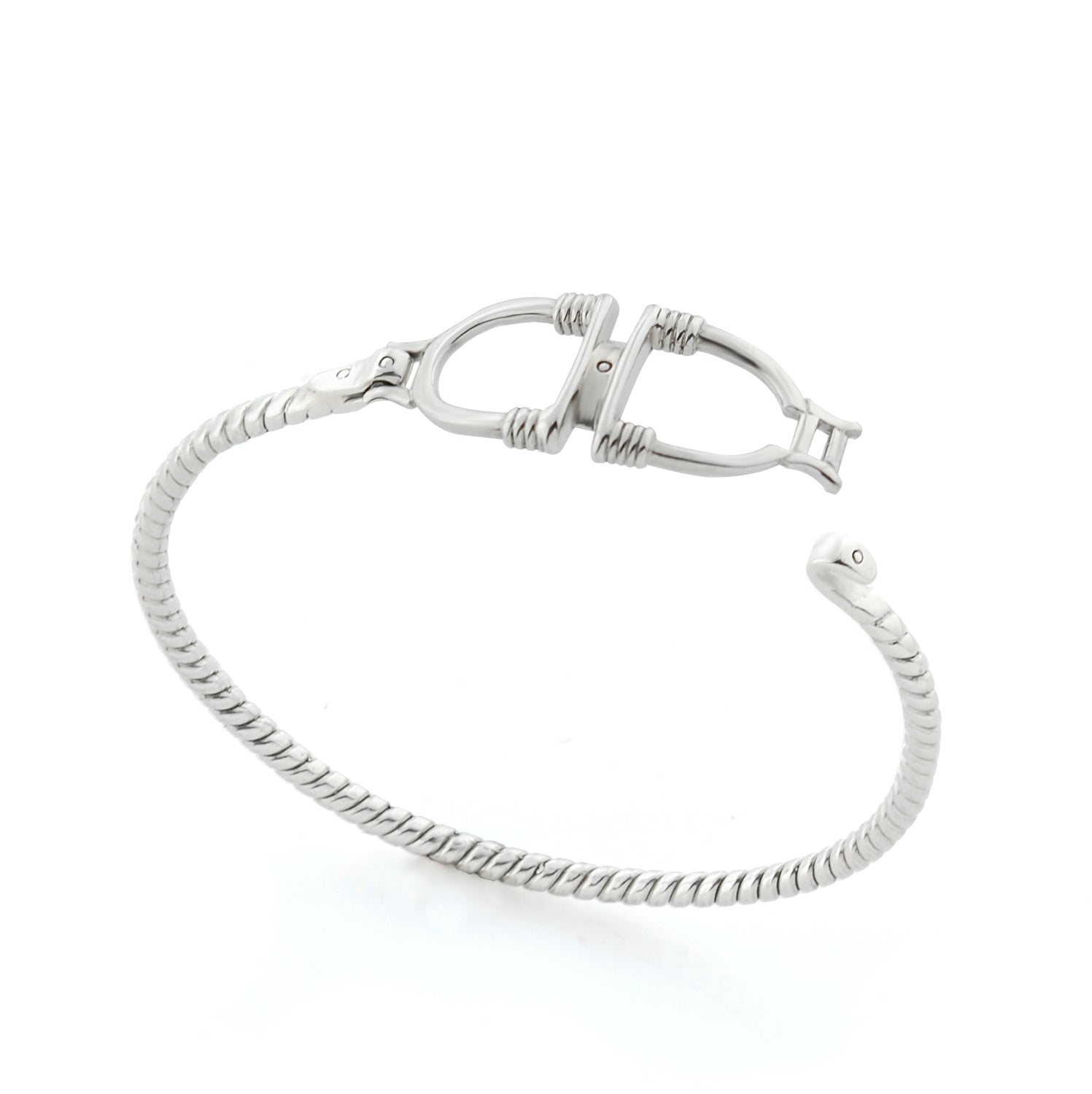 Opening Silver Badminton Stirrup Bracelet – Sylvia Kerr Jewellery