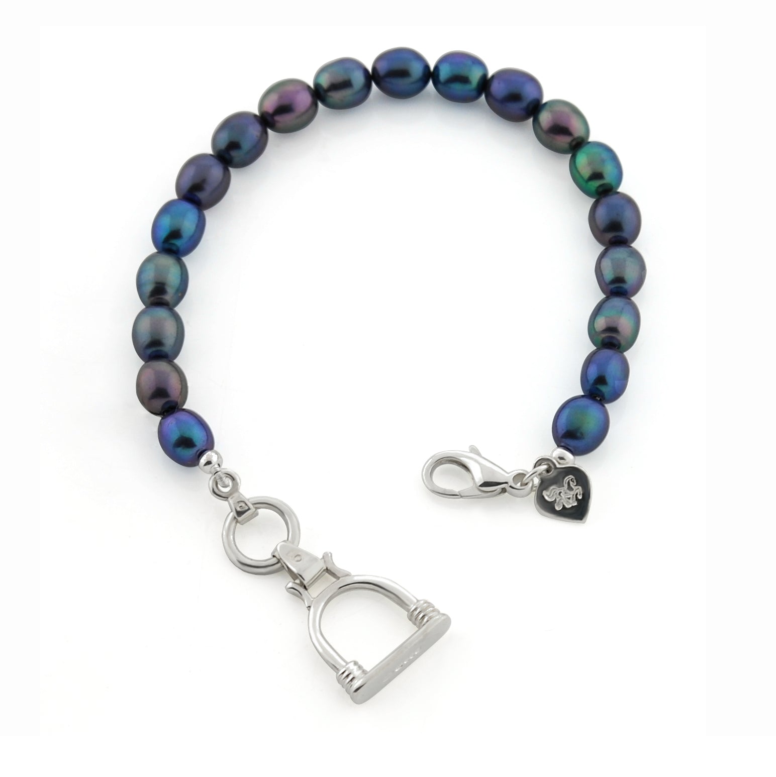 Black pearl outlet silver bracelet