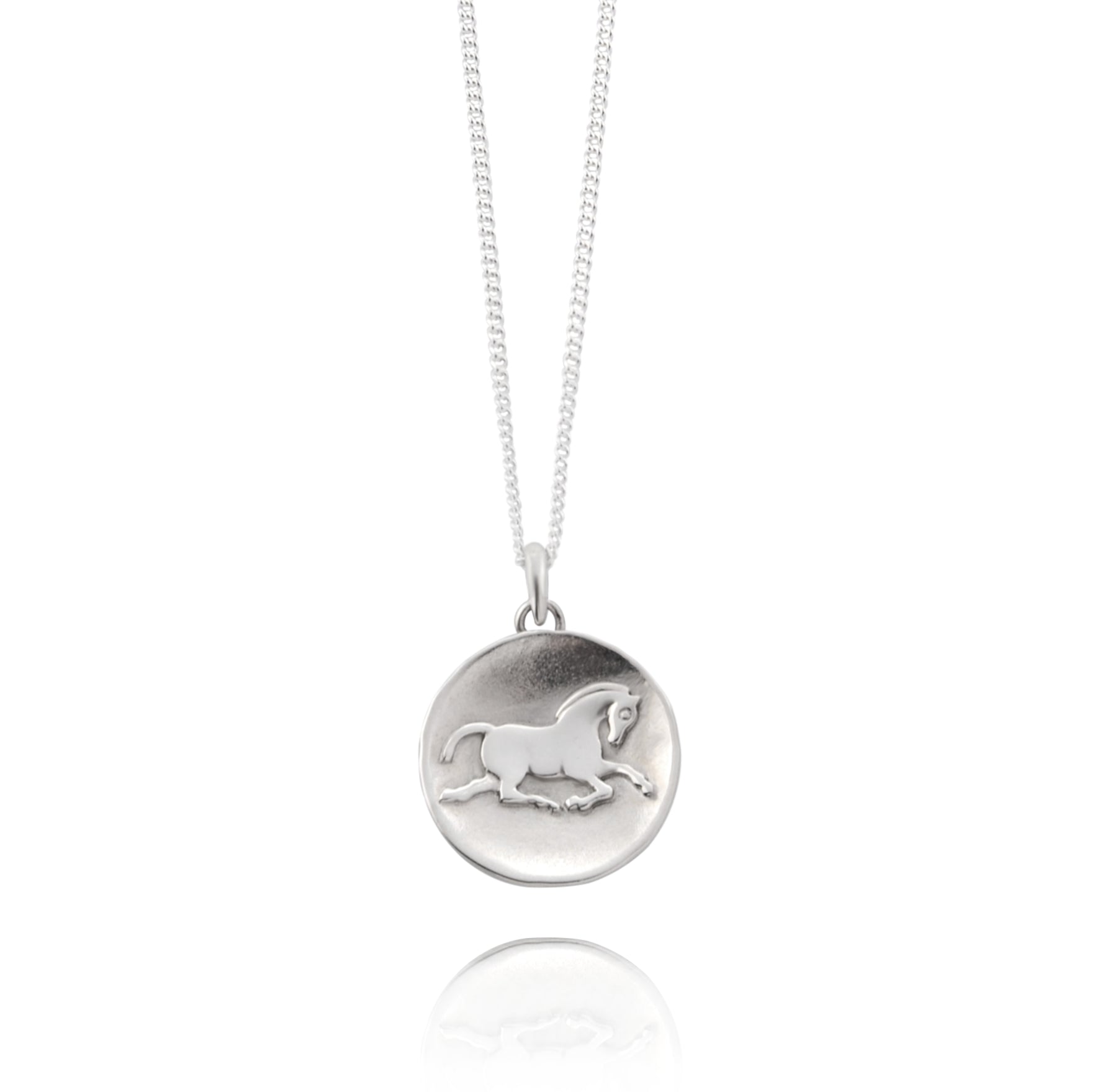 Silver Horse Coin Necklace Sylvia Kerr Jewellery