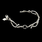 Ladies Silver chukka Polo mallet bracelet