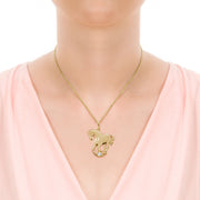 Gold & Diamond Prancing Horse Necklace