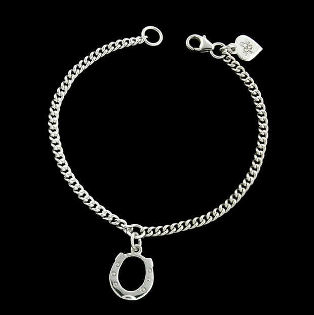 Silver Horseshoe Chain Bracelet