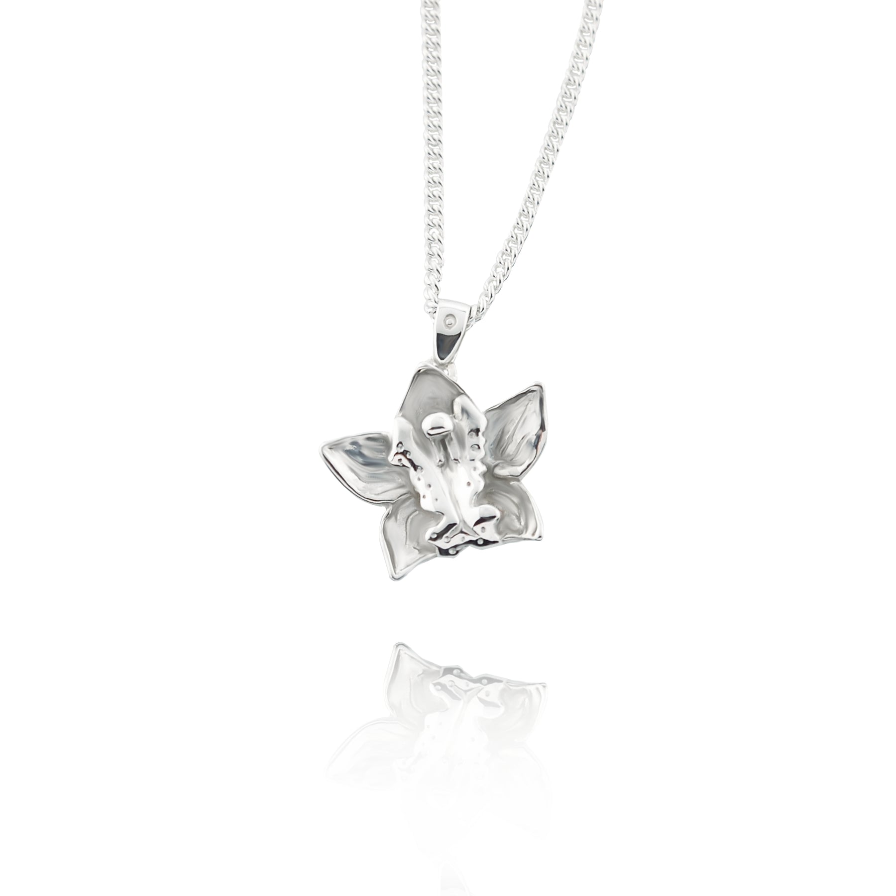 Orchid pendant clearance necklace